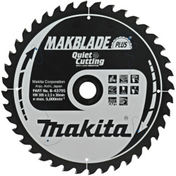 Диск пильный для дерева, 305x2.3x30, 40T, ATB, Makblade-Plus Makita B-43795