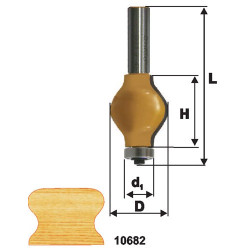 Фреза кром фигурная ф32х38мм хв 12мм