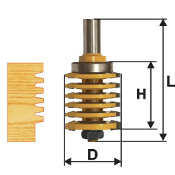 Фреза микрошиповая ф42х38мм хв 12мм