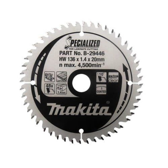 Пильный диск для ламината 165x1.0x20 мм 52T Makita B-31192