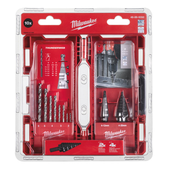 Набор сверл (ступенчатые + по металлу) MILWAUKEE STEP DRILL SET (10 шт.)