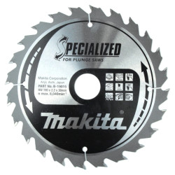 Пильный диск по дереву для погружных пил 190x2.2x30 24T ATB Makita B-31566 (B-09015)