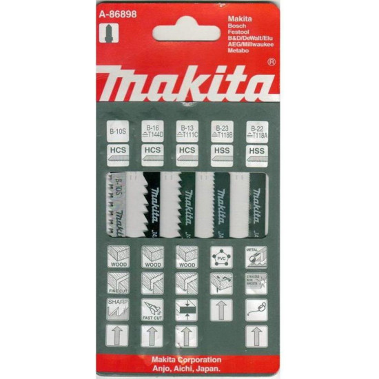 Набор пилок 5 штук картон Makita