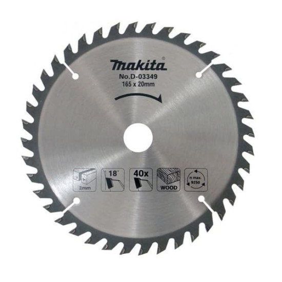 Пильный диск по дереву Standart 165x3.2x20 мм 24T Makita D-51409