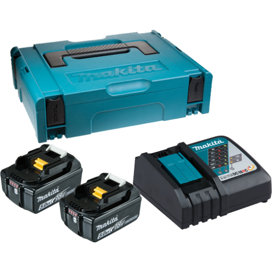 Набор АКБ и ЗУ MAKITA 18.0V 5,0 Ач Li-ion (2шт.) BL1850B/DC18RC (1шт.) (198311-6 )
