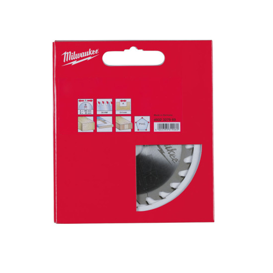 Диск пильный для циркулярок 190/30 Z24 дерево, MILWAUKEE, 4932327969