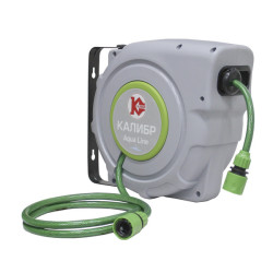 Шланг поливочный на автоматической катушке Калибр ШПАК-15
