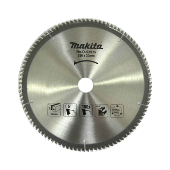 Пильный диск для алюминия 260x30x1.8x100T, MAKITA, D-03975
