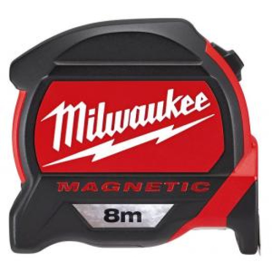 Рулетка Magnetic Tape Premium 8м Многштучная упаковка, MILWAUKEE, 4932464177