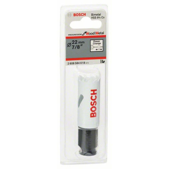 Коронка биметаллическая Bosch Progressor (22 мм; 40 мм; HSS) (2 608 584 618)