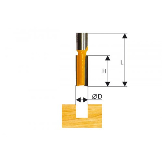 Фреза пазовая прямая ф15х25мм хв. 8мм