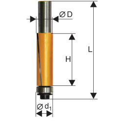Фреза кромочная прямая ф19х25,6мм хв 12мм