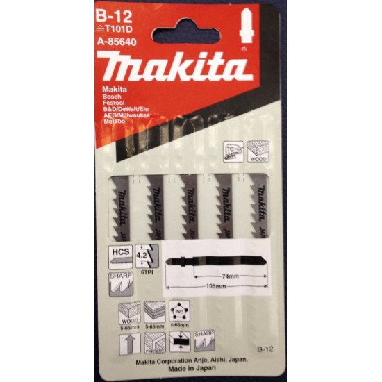 Пилка для электролобзика T101 D HCS 5шт Makita